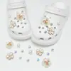 Compatible con accesorios para zapatos perforados, dijes de zapatos elegantes, accesorios de alta gama para bricolaje de perlas y metal, diamantes decorativos desmontables