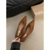 Zapatos JIA MEI RUI Vintage de Punta Fina Planos sin Cordones para Mujer 2025 Nuevos Zapatos Elegantes de Primavera y Otoño para el Trabajo