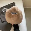 Otoño 2026 Nuevo Bolso de Bollo de Alto Valor Color Sólido Peludo Moda Bolso de Mano Felpa Nicho Pequeño Cuadrado Trendy