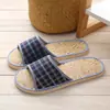 Pantuflas de Interior Esterilla de Paja Hogar Invitados Piso de Madera Hotel Especial Espuma Suela Suave Otoño e Invierno Lino Hotel Al por Mayor