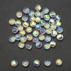 Azulejos de cristal con orificios medianos de 8 mm, cuentas de vidrio galvanizadas de color, accesorios para vestido de novia, sombreros, zapatos y bisutería.