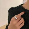 Anillo elegante de doble capa de fritillaria blanca de Dongdaemun, Corea del Sur, con diseño de nicho de lujo, ligero y moderno.