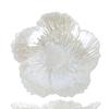 Plato de fruta de estilo nórdico moderno con forma de flor para el hogar, plato de comida de cristal, plato simple perlado de buen aspecto