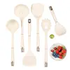 Utensilios de Cocina de Silicona con Mango de Gota de Agua, Modelo Nuevo Transfronterizo, Antiadherentes, Resistentes a Altas Temperaturas, Estante de Almacenamiento, Espátula de Silicona y Cucharón para Sopa