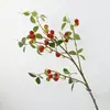 94cm Rama Grande Artificial de Frambuesa Fruta Baya Fruta Silvestre Hogar Decoración Suave Arreglo Floral Material Floral Venta al por Mayor Transfronterizo