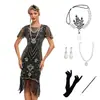 Amazon Transfronterizo Europeo y Americano Fiesta Retro Fiesta Vestido de Noche Sexy Traje de Falda con Lentejuelas y Borlas Gatsby 1920