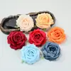 Flor de rosa simulação com borda enrolada 12cm rosa flor de casamento material parede de flores caixa de flores conjunto de projeto arranjo de flores para bonsai DIY