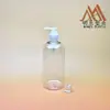 Garrafa PET Personalizada de 500ml Curta e Grossa com Ombro Arredondado, Cabeça de Bomba, Dispositivo Dispensador de Álcool em Gel, com Grande Capacidade e Muito Durável