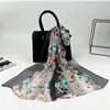 Bufanda de Seda Casual Estilo Coreano 50*160 Bufanda Larga Bufanda de Georgette Similar a la Seda Bufanda Delgada de Seda de Alta Gama para Mujer DIY
