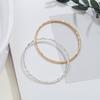Pulsera de Anillo Sencillo Plateada para Mujer, No se Desvanece, Pulsera Fina de Imitación Oro, Pulsera de Anillo Cerrado, Gipsófila Brillante Oro Rosa