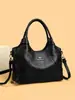 Bolso de Mujer 2025 Nuevo Bolso Casual para Mujer Bolso de Mano de Cuero Suave PU Bolso de Hombro Cruzado a la Moda Simple para Mamá