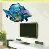 Nuevas pegatinas de pared 3D fábrica venta al por mayor mundo submarino delfín dormitorio sala de estar removibles decorativas pegatinas de pared XH9215