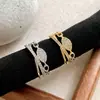 Anel de Cruz com Pedras de Diamante de Alta Costura para Mulheres, Estilo Hip-Hop Retrô Transfronteiriço Europeu e Americano, Anel Minimalista de Nicho para o Dedo Indicador