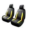 Fundas de asiento de coche de cuero PU con patrón de diamante de doble línea y patchwork de rayas verticales, superventas transfronterizas, aptas para vehículos de 5 plazas, son un éxito de ventas en Amazon