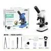 Conjunto Específico de Laboratório de Microscópios Monoculares Ópticos de Alta Ampliação e Alta Definição 40X para Experimentos de Ciência e Biologia para Alunos do Ensino Fundamental e Médio