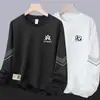 Moletom Masculino Gola Redonda, Marca Tendência Outono, Versátil Estampado Solto Manga Longa, Roupa Unisex para Casal, Top de Estudante