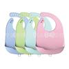 Liangyu Ningbo Fabricante Amazon Babador de Silicone para Comer Toalha de Saliva Babador de Silicone Lenço de Bebê Lavável