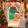Popular Transfronteriza Decoración Navideña de Amazon Bandera para Puerta Impresa Decoración Exterior Bandera para Patio Colgante para Árbol de Navidad