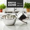 Tanque de Condimentos Estilo Europeo Extra Grueso Lado Inverso Cuenco de Aceite para el Hogar Acero Inoxidable 304 Cuenco para Fideos y Huevos Lavado y Escurridor de Verduras Colador de Arroz
