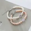 Pulsera de Perlas de Agua Dulce para Mujer ins Diseño de Nicho Sentido de Diseño Pulsera de Lujo Ligero Mejor Amiga Cristal Retro Venta al por Mayor Retro Artístico
