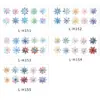 Pegatina de Tatuaje de Copo de Nieve Cristal de Invierno Copo de Nieve Multicolor Adecuado para Regalo de Navidad Decoración Corporal Pegatina de Tatuaje Desechable