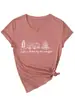 A Vida é Melhor Pelo Site Independente Amazon Ebay Camiseta Casual e Estilosa Feminina com Decote V e Manga Curta