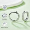 Brincos de moissanite de prata esterlina S925 brincos de diamante europeus e americanos transfronteiriços brincos de estilo Hong Kong brincos de alta qualidade para meninas