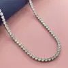 Joyería de Comercio Exterior Plata Chapada en Cobre 4mm6mm40-60cm Zirconia Collar Tenis Temu Xiyin Tk Venta Caliente
