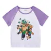 2026 Nova Roupa Infantil Verão Camiseta de Manga Curta para Meninos e Meninas, Camiseta Base Raglan, Camiseta de Meia Manga para Bebê, Top Infantil