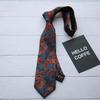 Corbata para Hombre Vestido Negocios Trabajo 8CM Retro Marrón Anudada a Mano Estilo Coreano Novio Padrino Color azul oscuro