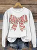 Suéter navideño de cuello redondo con lazo patrón fijo impresión digital 3D manga larga jersey suéter de moda para mujer venta al por mayor