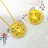 Tienda de Oro Mismo Estilo Colgante Brújula Pixiu Hueco Incrustado de Diamantes Cadena para Suéter de Cadena Dorada de Bestia Devoradora de Oro de la Fortuna Tendencia China