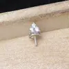 Plata de Ley S925 Colgante de Perla Triángulo Accesorios para Joyería DIY Bandeja de Accesorios para Colgantes Mini Pequeños 10-12 6263