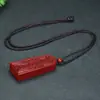 Colgante original de cinabrio, estilo corazón de cinabrio dorado púrpura, colgante con cierre de princesa, para hombres con Guanyin, para mujeres con Buda, amuleto de año de nacimiento