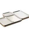 Bandeja de Té Bandeja de Drenaje Acero Inoxidable Hogareño Pequeña Almacenamiento de Drenaje Mesa de Té Tetera Kung Fu Bandeja de Burbuja Seca Juego de Doble Capa