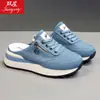 28198 Aumenta Altura Interna Solado Grosso Bico Fechado Chinelos 2026 Verão Feminino Versátil Leve Pessoa Preguiçosa Aumenta Altura Invisível Slip-on
