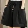 Pantalones Cortos Anchos Estilo Coreano para Mujer, Nuevo Estilo Verano 2026, Corte Holgado, Pantalones Casuales Adelgazantes, Pantalones Simples Versátiles Holgados de Tallas Grandes