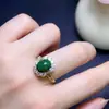 Anillo de Ópalo Negro Natural Abrible para Mujer Plata de Ley S925 Incrustado Piedra Principal 8x10mm Venta Directa de Fábrica Dropshipping