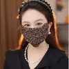 Máscara Cálida de Estampado de Leopardo de Gama Alta para Mujer 2026 Nueva de Alto Valor Protección para las Esquinas de los Ojos Resistente al Viento Ciclismo Transpirable Protección contra el Frío Mascarilla Facial Gruesa