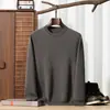 Suéter Ligero de Cachemir Puro 100% Baicai de Punto Fino de Terciopelo Capa de Aire Engrosado para Hombre Lujo Ligero Otoño/Invierno Cuello Redondo Casual Versátil