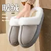 Chinelos Birkenstock para Mulheres, Novo Modelo Outono e Inverno 2026, Chinelos de Algodão Fechados na Ponta, Antiderrapantes, Sola Grossa, com Borda de Pelo, para Homens