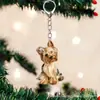 Nuevo perro lindo transfronterizo material acrílico colgante plano para coche accesorios para mochila decoración del hogar