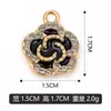 Pingente de Flor Esmaltada com Strass para DIY Colar Pulseira Charms Acessórios Venda Direta da Fábrica Lote Misto Disponível Transfronteiriço