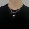 Collar Estilo Cubano Estrella para Hombres, Cadena de Clavícula de Hip-Hop de Moda para Mujeres, Colgante de Cruz de Alta Gama, Joyería Minimalista Unisex