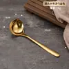Colher de sopa de aço inoxidável 304, colher para sopa picante coreana, colher de cabeça grande, colher para mingau de cabo longo, concha para servir sopa, concha para sopa de hot pot