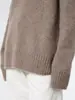 TR Moda Otoño/Invierno Estilo Casual de Moda Suéter Cálido Holgado Cuello Alto Mezcla de Cachemira Tejido