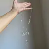 Collar Transparente Estilo Coreano con Lazo, Borla de Gota de Agua para Mujer, Estilo INS, Nicho Versátil, Cadena Larga de Suéter de Alta Gama