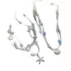 Collar de Concha de Estrella de Mar y Perlas para Mujer, Cadena para Clavícula en Capas Estilo Vacaciones en la Costa, Modelo Nuevo Único 2026, Accesorio Atmosférico