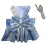 Mascota JK falda a cuadros correa de pecho correa perro perro gato chaleco ropa Teddy cubo de pelo suministros fabricante