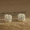 Pendientes florales de estilo ins coreano de lujo ligero para mujer, vintage y ultralujosos, con circonitas personalizadas, elegantes pendientes de estilo festivo